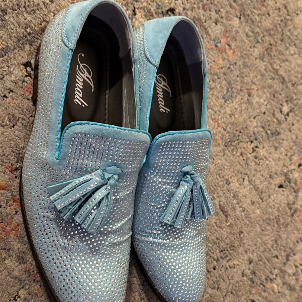 Amalfi Sky Blue Men's Loafers with Tassels